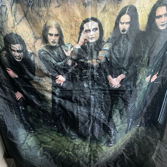 VTG Cradle Of Filth 2004 Coffin Fodder Album Metal Band Wall Hanging/Scarf Italy - Picture 4 of 16